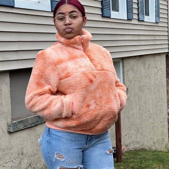 Peachy Creamsicle Warm Fuzzy Sherpa - Picture 1 of 1